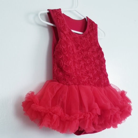 Baby Girl's Red Tutu Dress - Picture 3 of 13